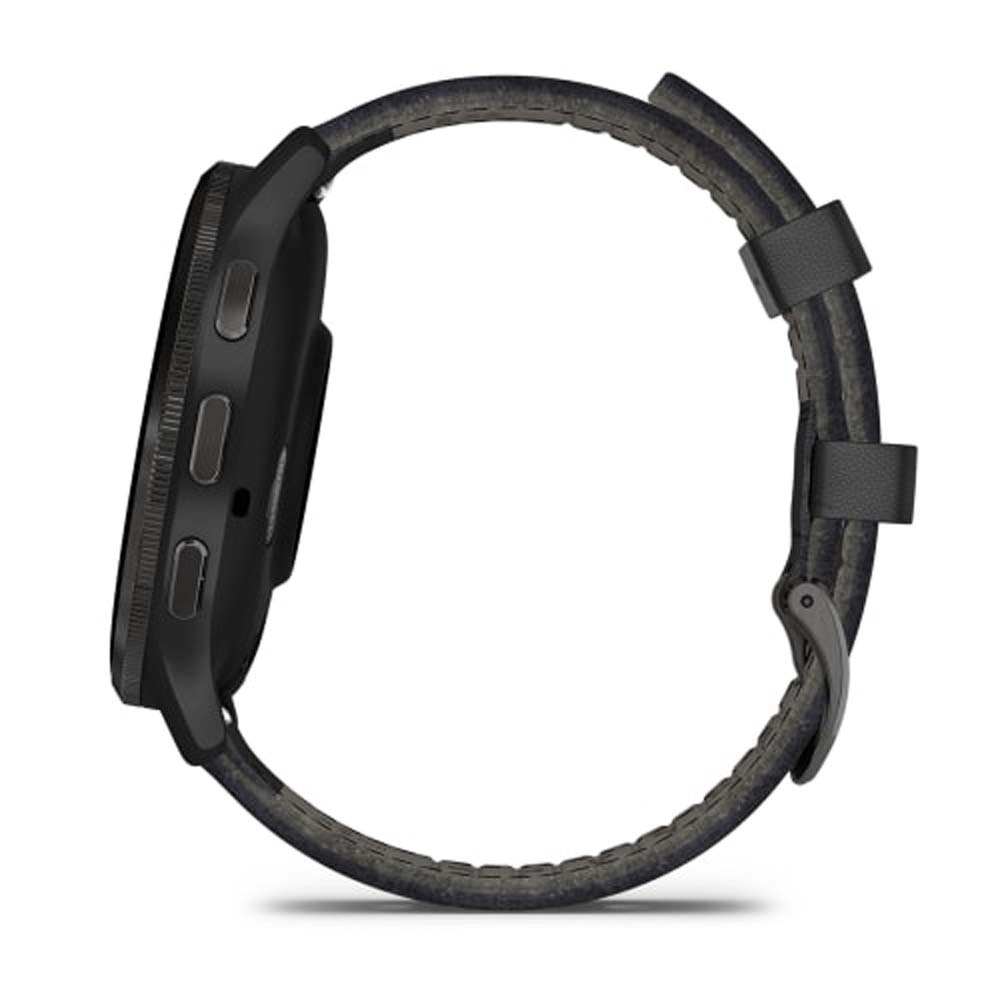 Смарт-часы Garmin Venu 3 - 45 mm, Черный, серый безель, серый кожаный ремешок