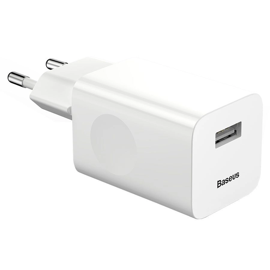 Зарядное устройство BASEUS BX02 Quick Charger USB, 3A, 24W, белый - CCALL-BX02