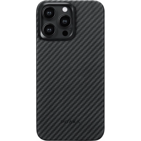 Чехол Pitaka MagEZ Case 4 для iPhone 15 Pro (6.1"), черно-серый, Кевлар (KI1501P)
