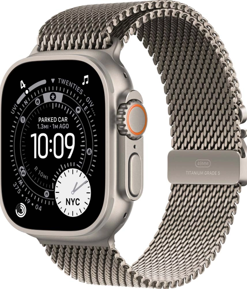 Смарт-часы Apple Watch Ultra 3 - 49 mm Black Titanium case | ремешок Milanese Loop | Black, S