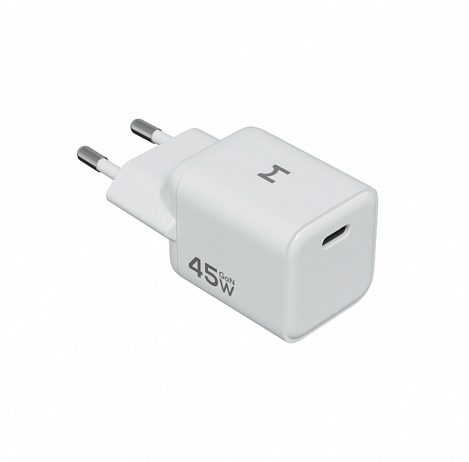Компактное сетевое зарядное устройство Magssory Nano 45W GaN, белый