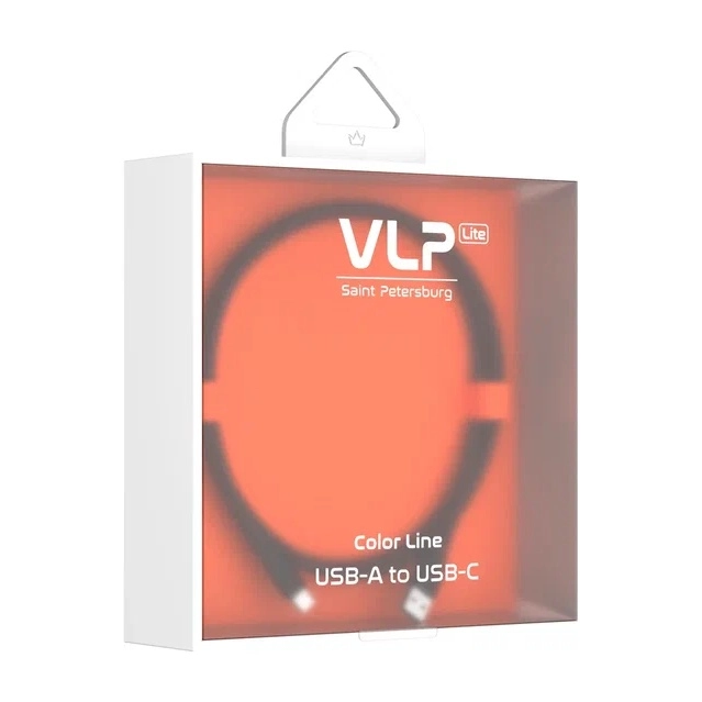 Кабель VLP LITE Color Line USB-C 60W 1 м Черный