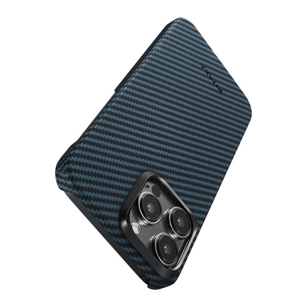 Чехол Pitaka MagEZ Case 4 для iPhone 15 Pro Max 1500D Black/Blue Twill (KI1508P)