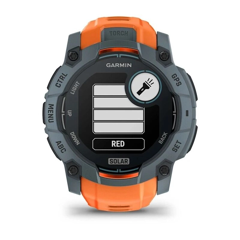 Смарт-часы Garmin Instinct 3 - 50 mm, Solar, Серый, оранжевый ремешок