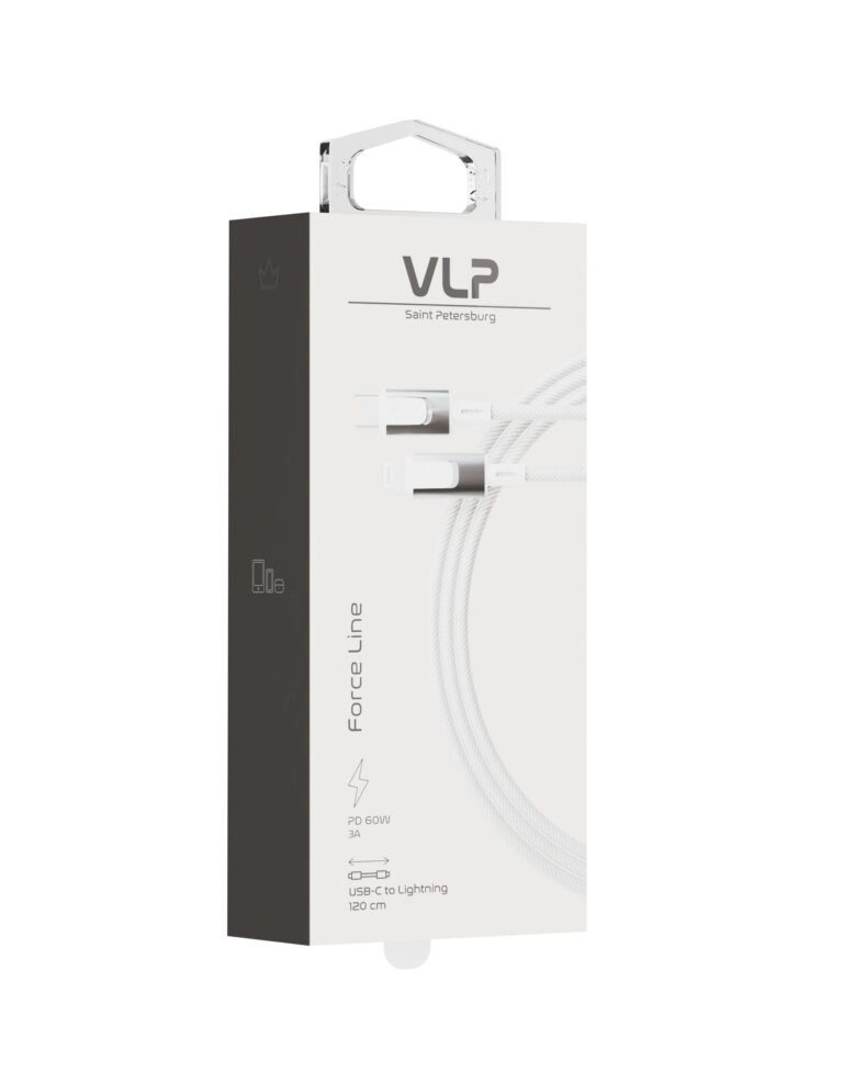Кабель VLP Force Line USB-C to Lightning 1.2м 30W (White)