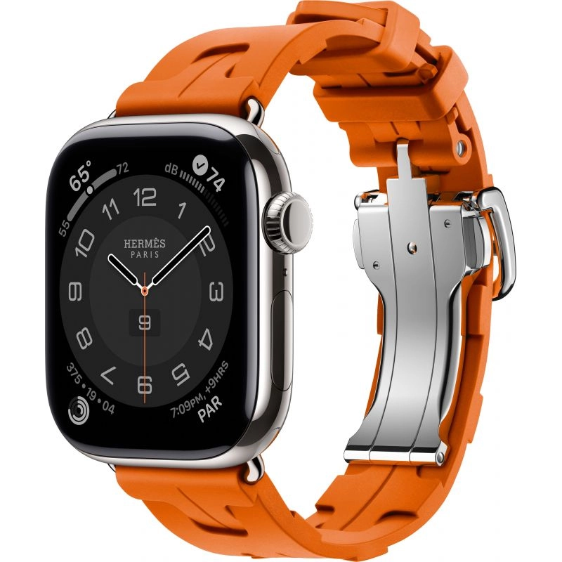 Смарт-часы Apple Watch S10 Hermes - 46 mm браслет Kilim Single Tour (Orange | оранжевый)