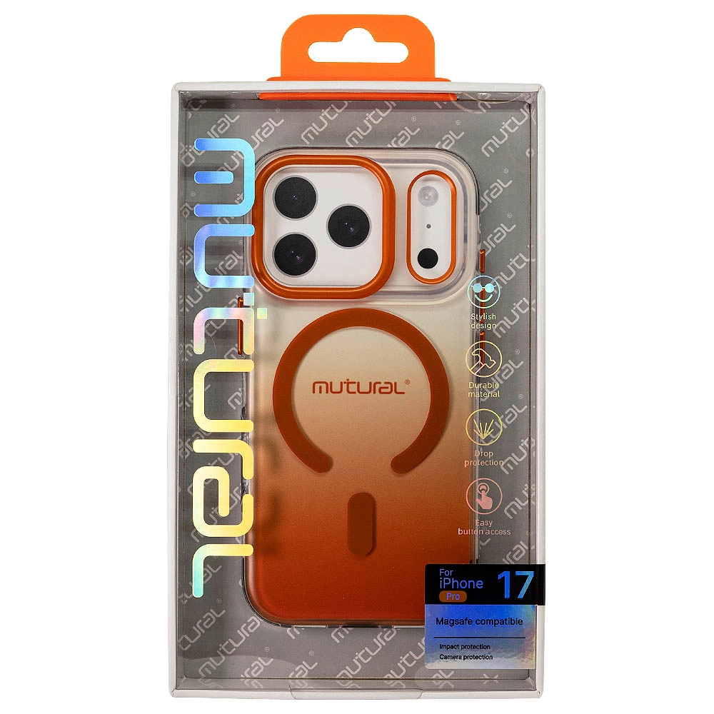Чехол Mutural силиконовый для iPhone 17 Pro Orange