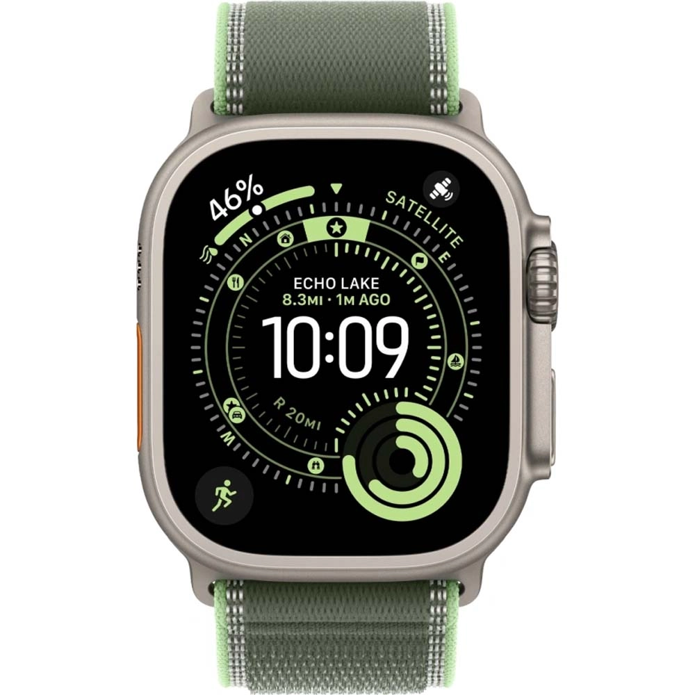 Смарт-часы Apple Watch Ultra 3 - 49 mm Natural Titanium case | ремешок Trail Loop | Green/Neon, M/L
