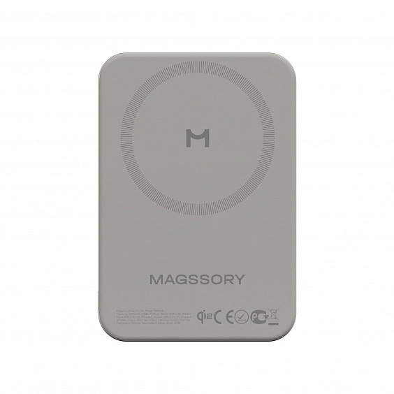 Беспроводной внешний аккумулятор Magssory Pride 5K, с магнитами, совместимый с MagSafe, с поддержкой Qi2
