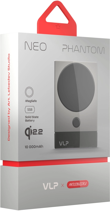 Внешний аккумулятор VLP NEO Phantom MagSafe, Qi2, 10000 mAh