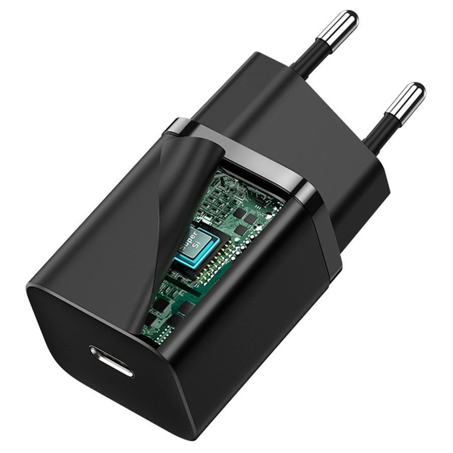 Зарядное устройство BASEUS Super Si USB-C, 3A, 30W, черный CCSUP-J01