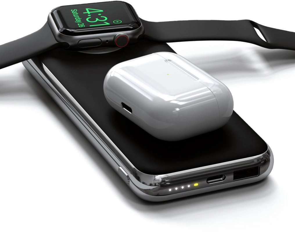 Внешний аккумулятор с функцией БЗУ Satechi Quatro Wireless Power Bank 10000 мАч