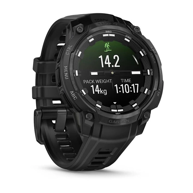 Смарт-часы Garmin Instinct Crossover Amoled Tactical Edition - 46 mm, Черный, черный силиконовый ремешок