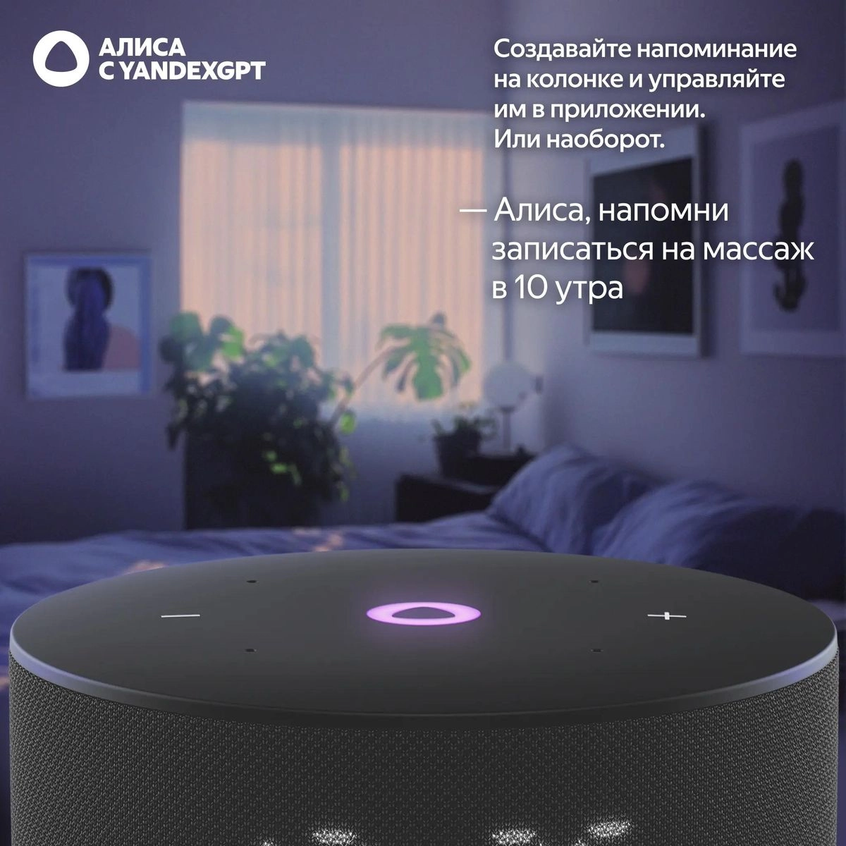 Яндекс Станция Мини 3 12 Вт, с YaaGPT, Черный