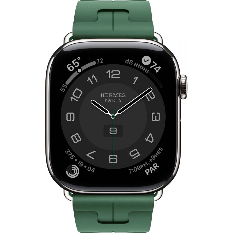 Смарт-часы Apple Watch S10 Hermes - 46 mm браслет Kilim Single Tour (Vert Moyen | зеленый)