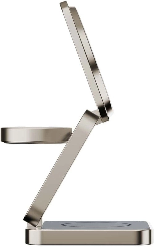Беспроводная Зарядка MOMAX 3-in-1, Natural Titanium