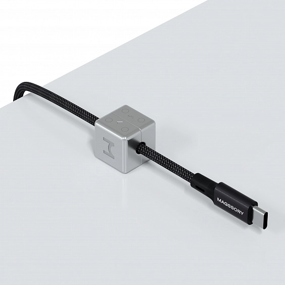 Магнитный кабель с утяжелителем Magssory Dice C, 2,4м Black