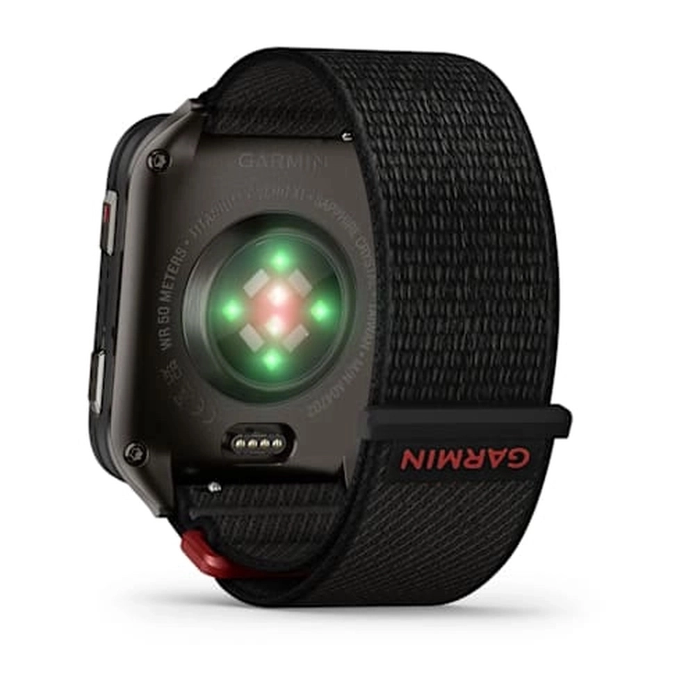 Смарт-часы Garmin Venu X1 - 51 mm, Черный с серой титановой крышкой, черный нейлоновый ремешок