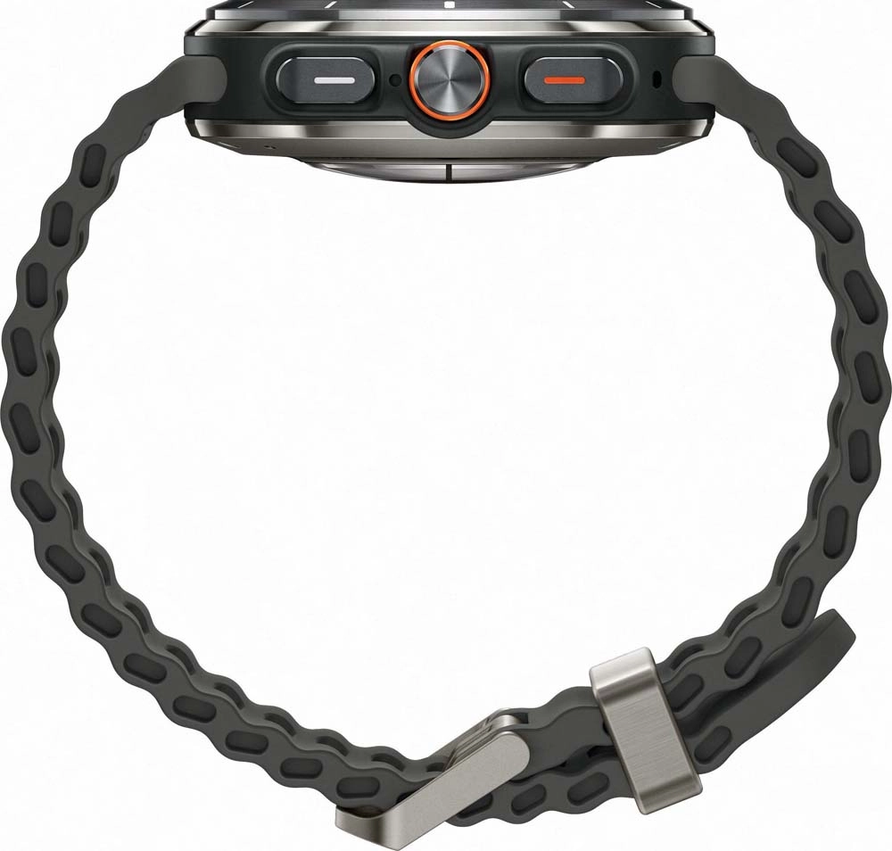 Смарт-часы Samsung Galaxy Watch Ultra (2024) - 47 mm (SM-L705) Titanium Silver (черный ремешок)
