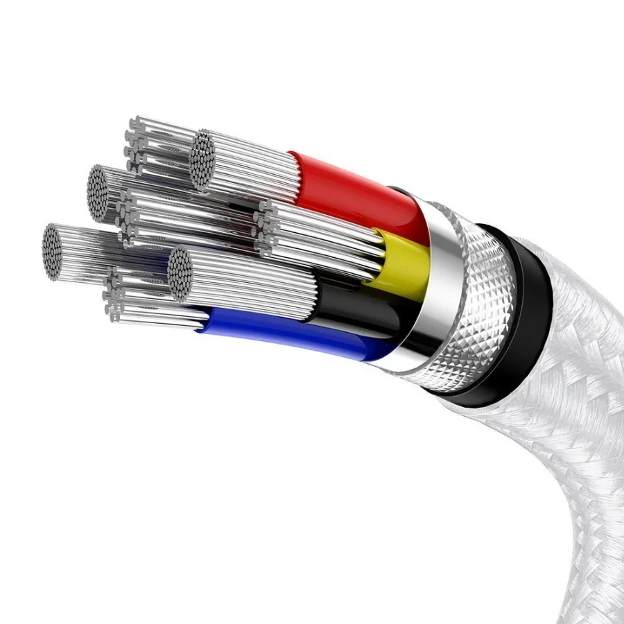 Кабель Baseus Cafule Series Metal Type-C to Type-C 100W 2м Белый