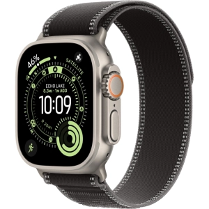 Смарт-часы Apple Watch Ultra 3 - 49 mm Natural Titanium case | ремешок Trail Loop | Black/Charcoal, S/M