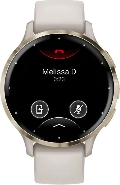 Смарт-часы Garmin Venu 3S - 41 mm, цвета Слоновой кости с золотистым безелем, бежевый ремешок