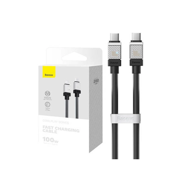Кабель Baseus Coolplay Series Fast Charging Cable USB Type-C 100W 2 м, Черный