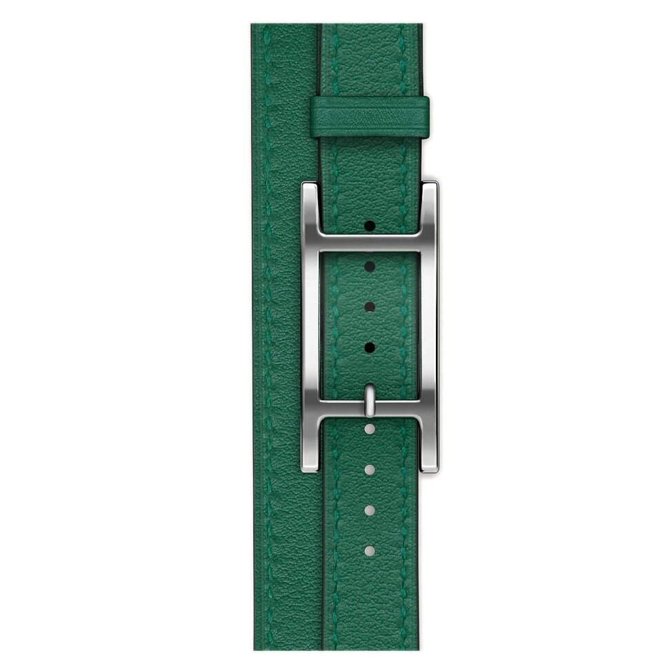 Смарт-часы Apple Watch S10 Hermes - 42 mm браслет Double Tour Hapi Attelage (Vert Moyen | зеленый)