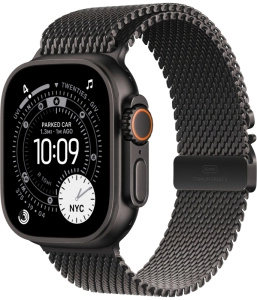 Смарт-часы Apple Watch Ultra 3 - 49 mm Black Titanium case | ремешок Milanese Loop | Black, L
