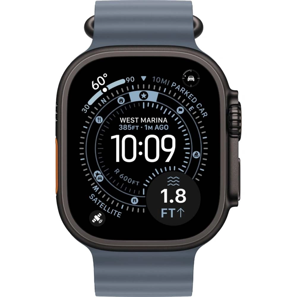 Смарт-часы Apple Watch Ultra 3 - 49 mm Black Titanium case | ремешок Ocean Band | Anchor Blue