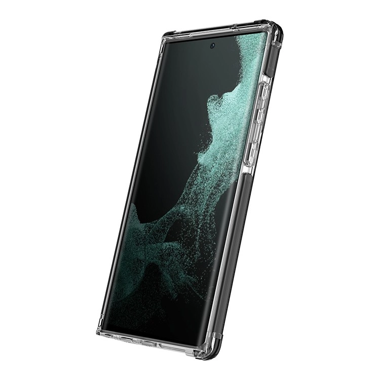 Чехол Uniq Combat Black для Samsung S23 Ultra, прозрачный (черная рамка)