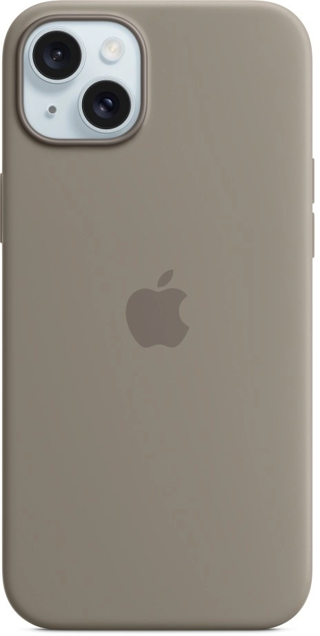 Чехол для iPhone 15 Plus Силиконовый платиново-серый