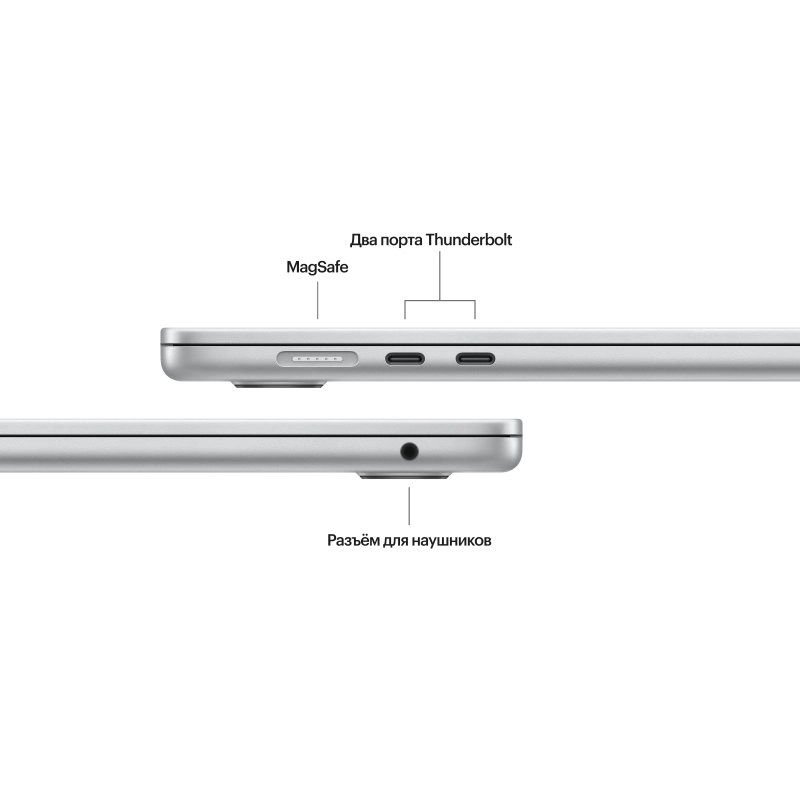 Ноутбук MacBook Air 15" M3 (2024) 8C CPU/10C GPU, 16 ГБ RAM, 1 ТБ SSD, (Silver | Серебристый) (Z1BR000L5)