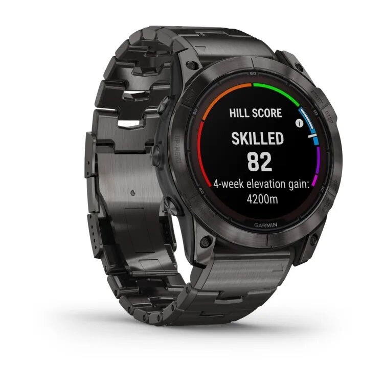 Смарт-часы Garmin Fenix 7X Pro Sapphire Solar Edition - 51 mm, Титановый, угольно-серый безель с DLC-покрытием, титановый браслет