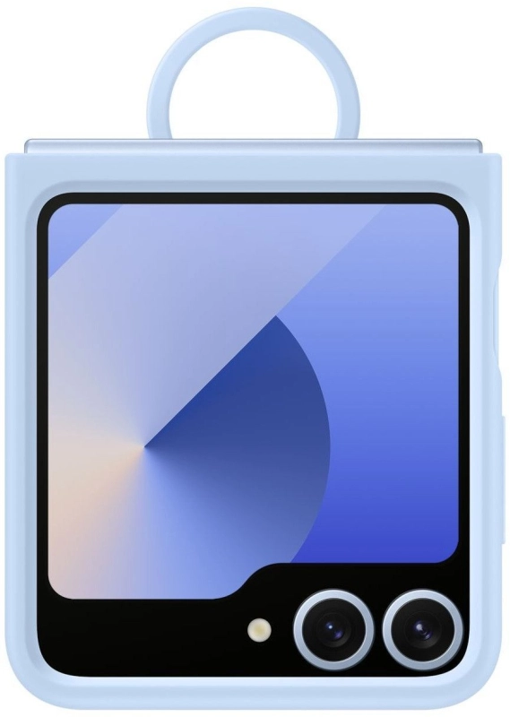 Чехол Samsung Z Flip6 Silicone Ring Case- небесно-голубой