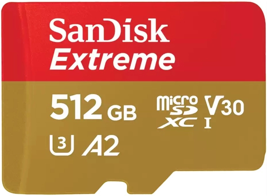 Карта памяти Sandisk Extreme, 512 ГБ  MicroSDXC