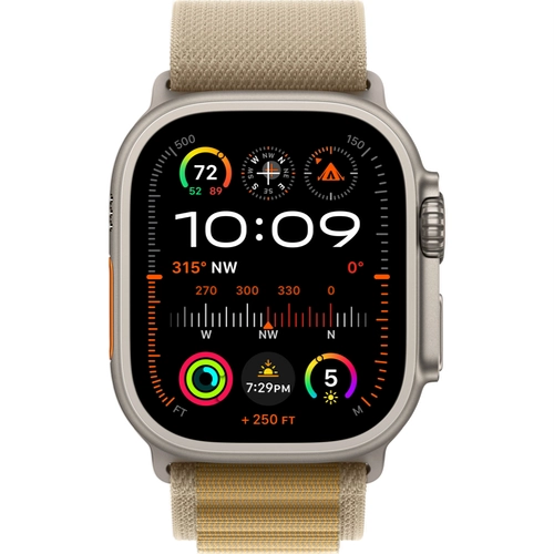 Смарт-часы Apple Watch Ultra 2 (2024) GPS + Cellular - 49 mm Natural Titanium case | ремешок Alpine Loop | цвет Бежевый (Tan), размер M