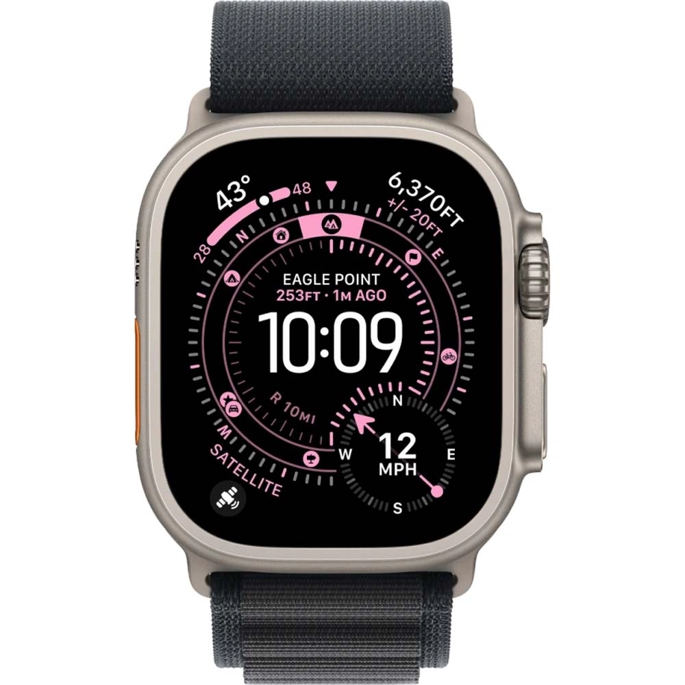 Смарт-часы Apple Watch Ultra 3 - 49 mm Natural Titanium case | ремешок Alpine Loop | Black, L