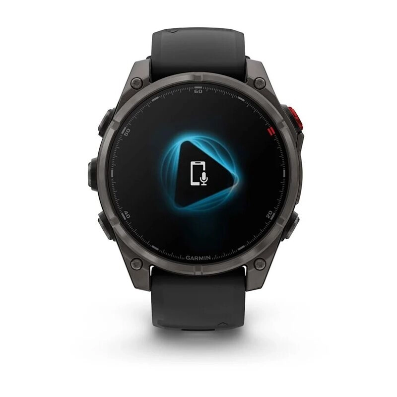 Смарт-часы Garmin Fenix 8 Pro Amoled Sapphire - 47 mm, Угольно-серый с DLC-покрытием | пепельно-серый силиконовый ремешок