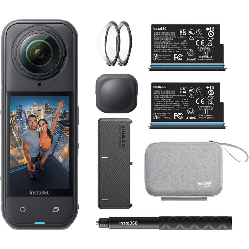 Экшн-камера Insta360 X5 Essentials Bundle, 360° 8К, 72 МП