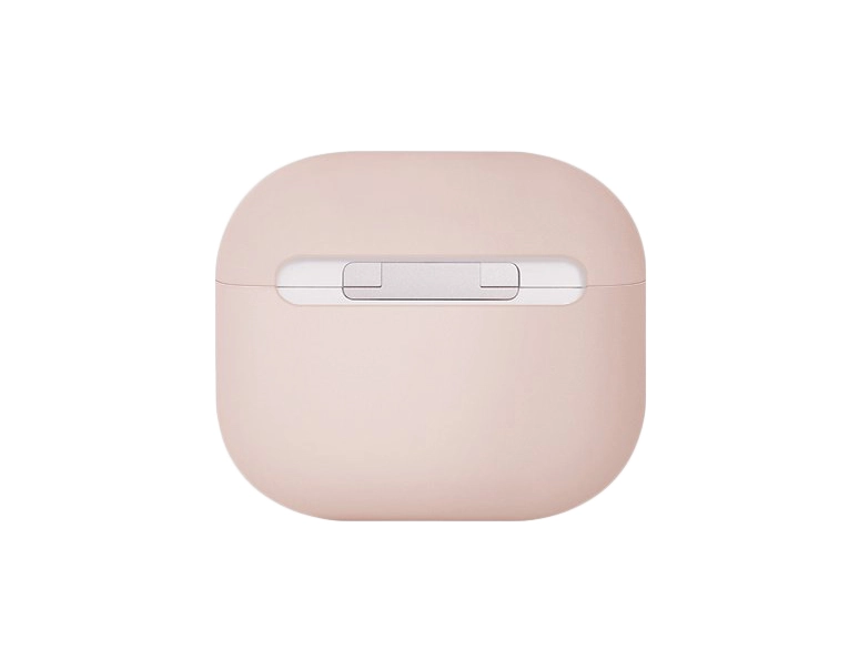 Чехол с карабином Uniq Lino Liquid Silicone для AirPods 3 Розовый