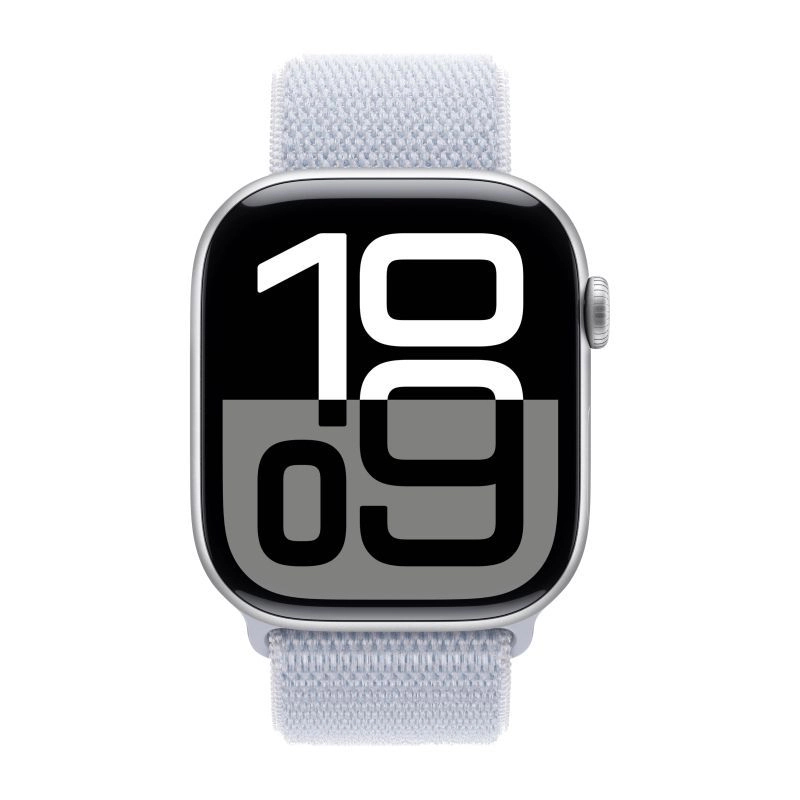 Смарт-часы Apple Watch S10 - 42 mm Алюминиевый корпус серебристый | ремешок Sport Loop | Дымчатый