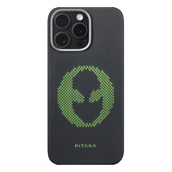 Чехол PITAKA Aries Tactile Woven Case для iPhone 16 Pro Max, принт Alien