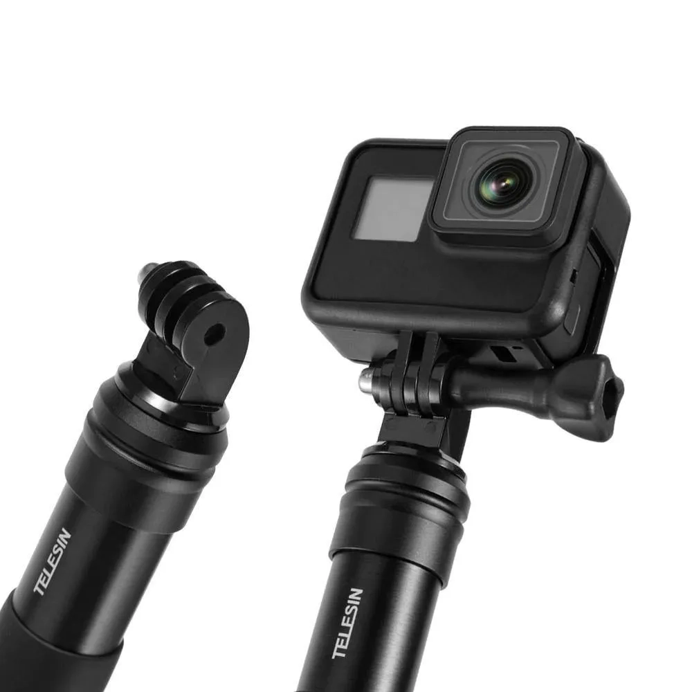 Телескопический монопод для экшн-камеры GoPro, SJCAM, EKEN Telesin 20-90 см