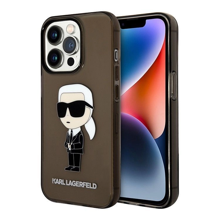 Karl Lagerfeld для iPhone 15 Pro Max чехол PC/Термополиуретан NFT Karl Ikonik Hard Translucent Black