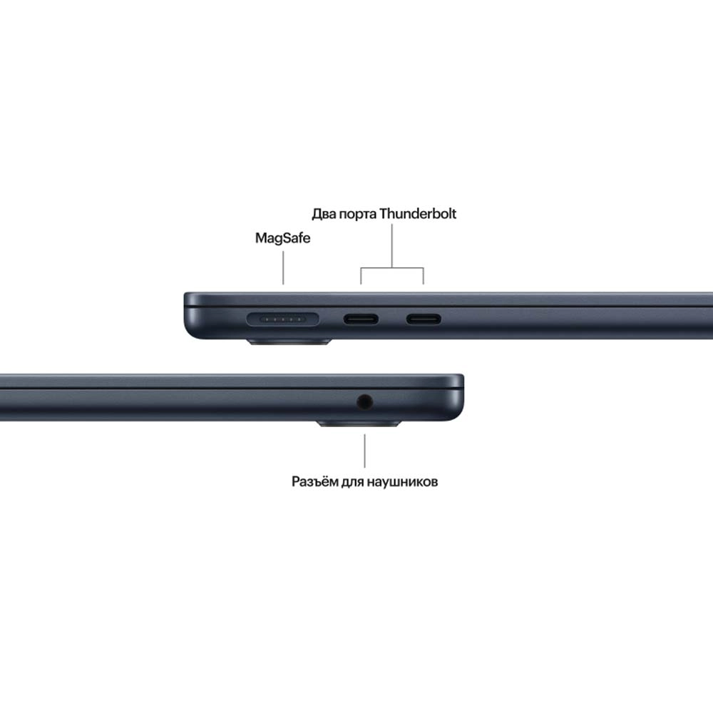 Ноутбук MacBook Air 13" M3 (2024) 8C CPU/8C GPU, 16 ГБ RAM, 256 ГБ SSD, Midnight Black