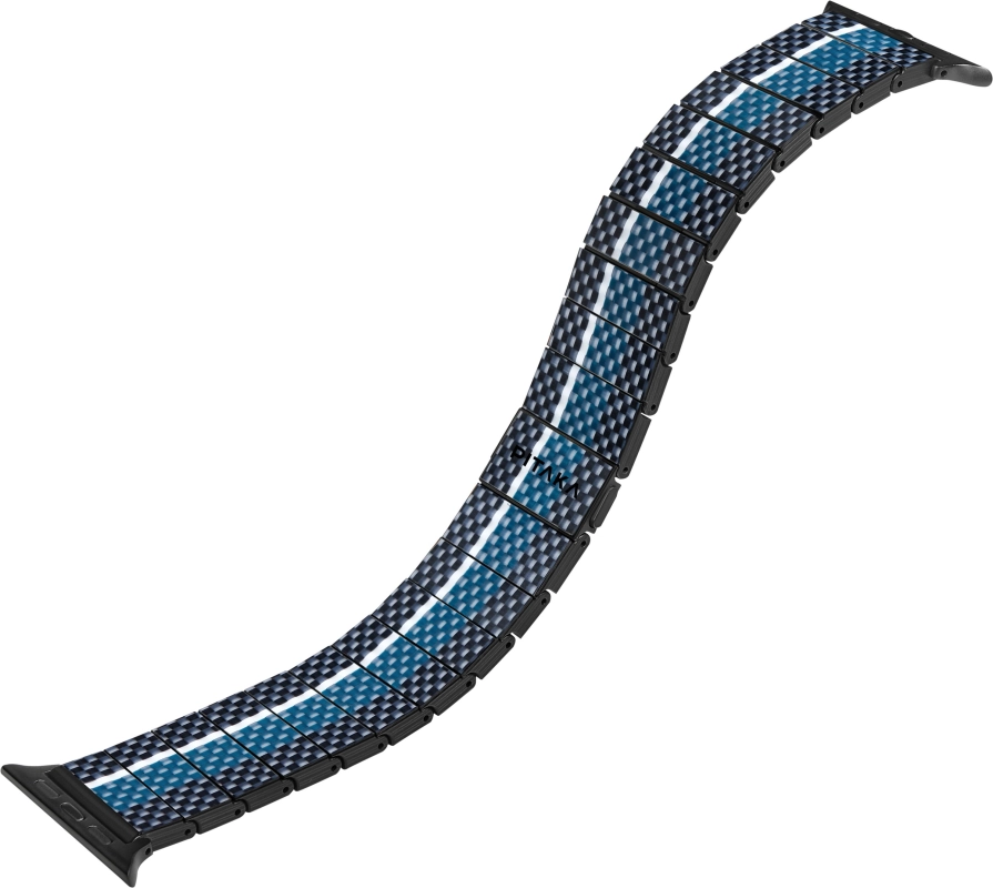 Ремешок Pitaka Moon для Apple Watch, 38/49 мм, карбон, синий
