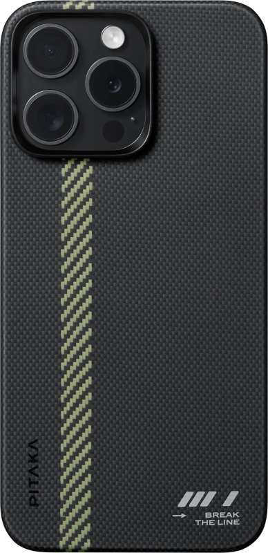 Чехол Pitaka Fusion Weaving MagEZ 5 для iPhone 15 Pro Max, Break the Line