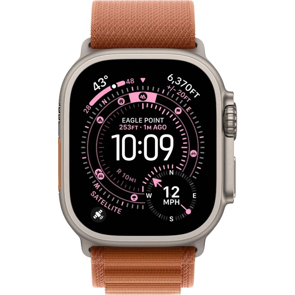 Смарт-часы Apple Watch Ultra 3 - 49 mm Natural Titanium case | ремешок Alpine Loop | Terra Cotta, L
