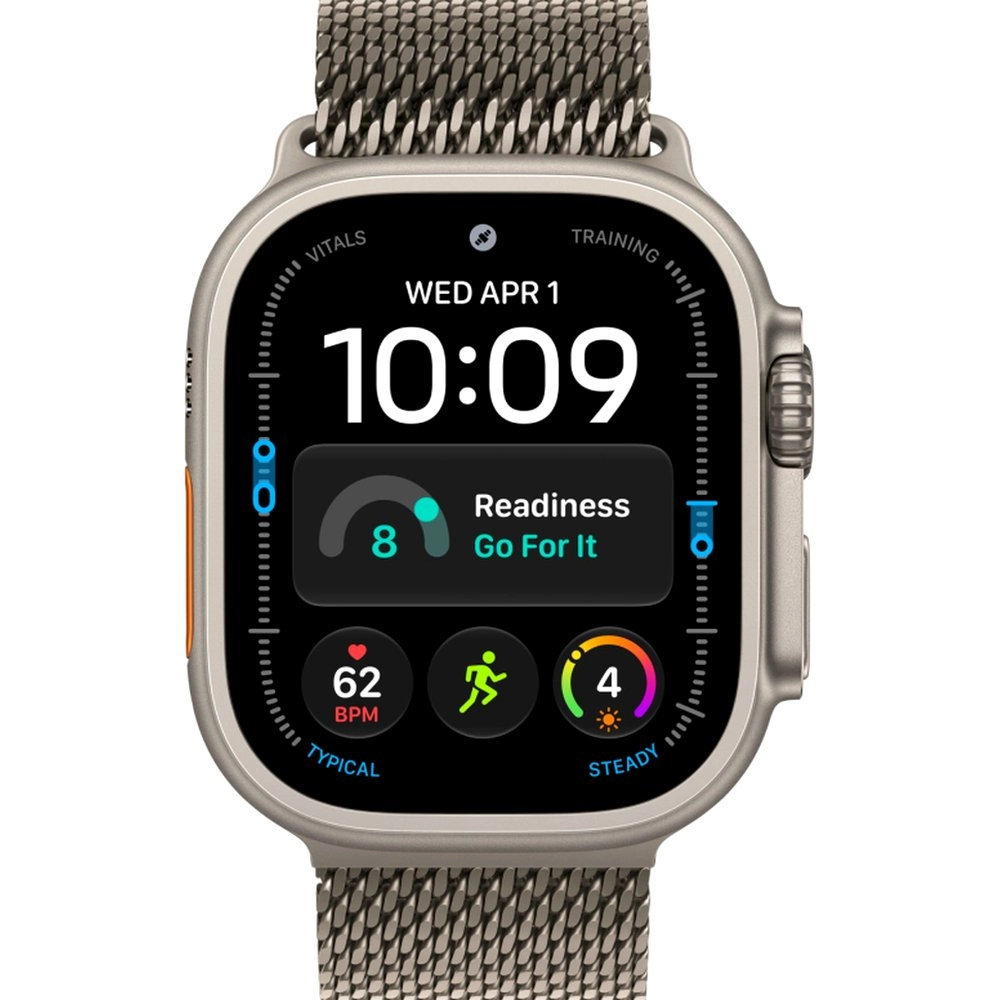 Смарт-часы Apple Watch Ultra 4, 49 мм, GPS + Cellular, Titanium Natural, Titanium Milanese Loop Natural, L